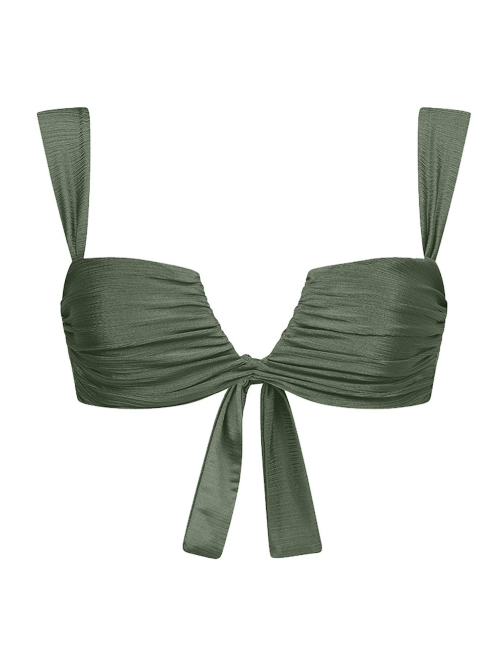Divino Seas Ana de Bretana Dark Green Bikini Top - Women's Swimwear, size S